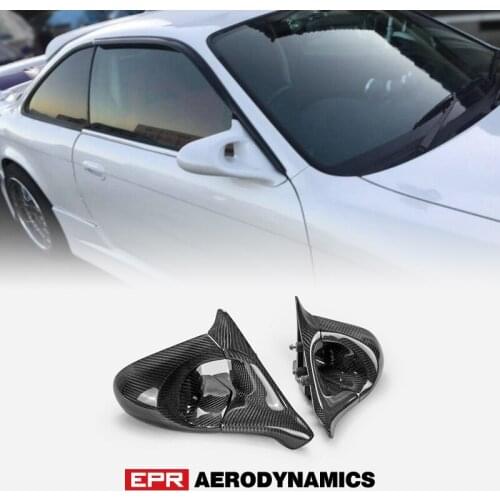 Left Hand Drive Vehicle Carbon Fiber For Nissan 200sx Silvia S14 Zenki S14A Kouki Ganador Style CF Aero Mirror Body Kit