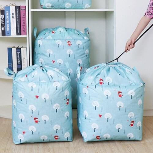 Blanket Pouches Space Saving Dust/Moisture Proof Clothes Storage Bag Oxford Clothes Large Capacity Quilt Organizer Bag for Home