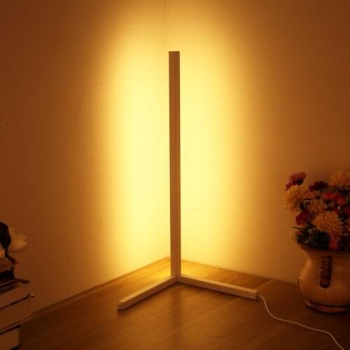 Nordic LED Floor Lamp Modern Simple Warm White Corner Rod Floor Light for Living Room Bedroom Atmosphere Standing Light Fixtures