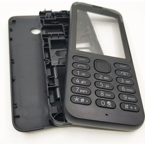 New Plastic Full Housing For Nokia 215 Full Complete Mobile Phone Housing Cover Case+English Keypad