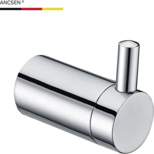 Single Robe Hook Chrome Polished Stainless Steel Wall Mounted Towel Hook Clothes Hook Door hook for kitchen Bathroom Hardware