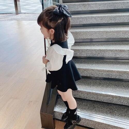 Toddler Baby Girl Long Sleeve Dresses Kids Cotton Patchwork Ruffles Princess Dress Children Cute Party Dress Fall Vestidos 4 5