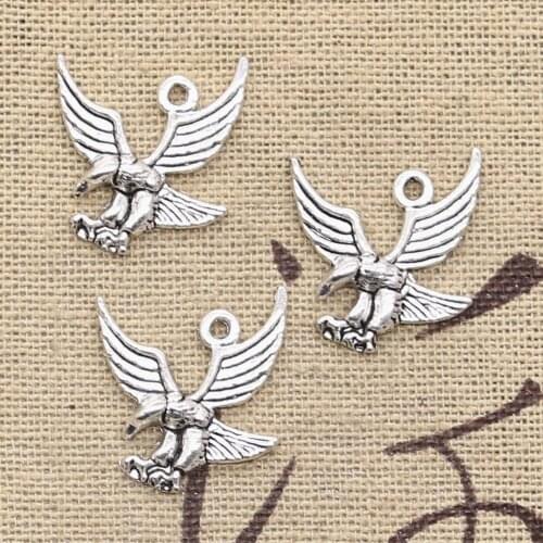 20pcs Charms Eagle Hawk 20x20mm Antique Making Pendant fit,Vintage Tibetan Silver color,DIY Handmade Jewelry