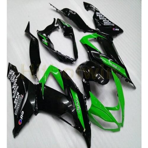 Custom Injection mold black green motorcycle article ZX-6R 13-15 fairings for zx6r 2013 2015 ZX6R 636 M2