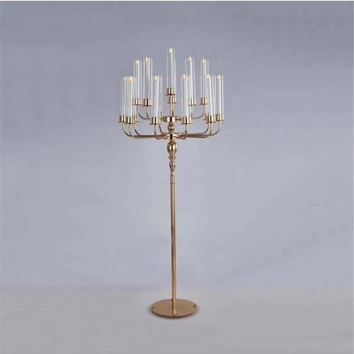 Luxury Large Candle Holders Fashion Wedding Table Centerpiece Walkway Flower Stand Candlestick Home Hotel Hall Stage Candelabras