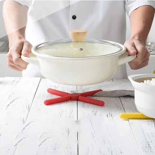 Family Tableware Gadgets Dining Table Cross Foldable High Temperature Resistant Silicone Vegetable Mats Kitchen Food Bottom Mats