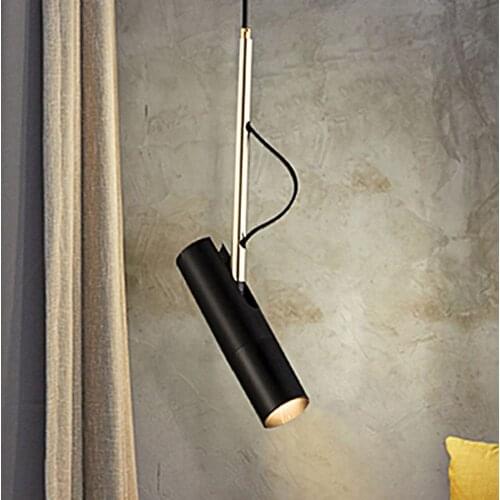 LukLoy Modern LED Pendant Light Bedside Hanging Lamp Pendant Spotlights Modern Bedroom Rotatable Spot Light Suspension Lighting