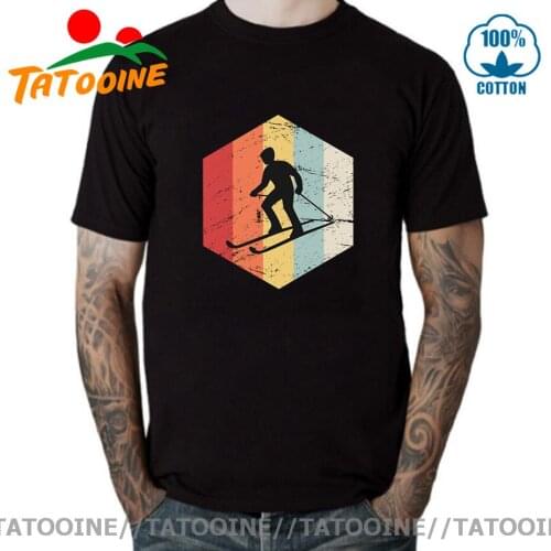 Tatooine Retro 70s 80s Winter Sports Ski Icon T shirt men Vintage Skier Symbol T-shirt Go Skiing Tshirt Skee Ski Player Tee Tops