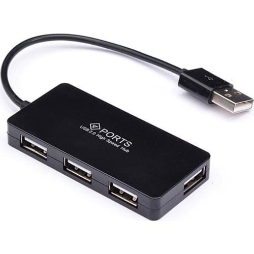 Slim High Speed Multi Splitter Expansion 4 Port USB 2.0 Hub Splitter Cable Adapter for Laptop PC Macbook Portable