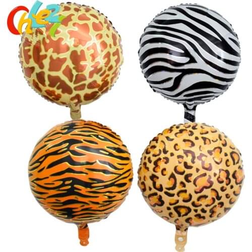 7pcs 18 inch Animal textured Foil balloon Forest style Adult wedding decor Helium balloons Birthday party decoration baby shower