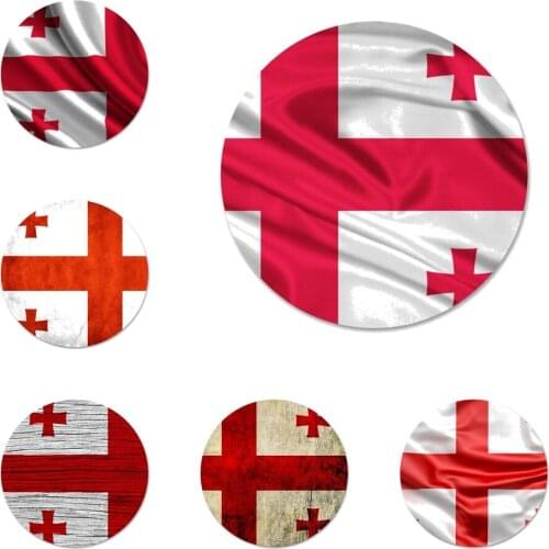 Georgia Grunge Flag Badge Brooch Pin Accessories For Clothes Backpack Decoration gift