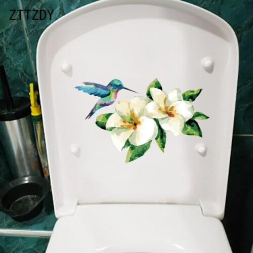 ZTTZDY 24.3×15.4CM Fresh Watercolor Painting Living Room Wall Stickers Mural Toilet Decal Home Decoration T2-1526