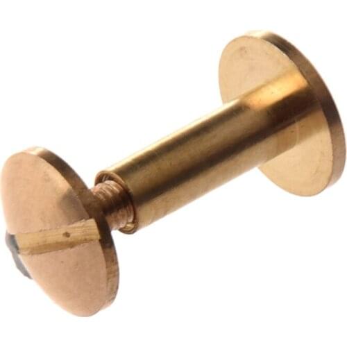 10x Arc Solid Brass Button Stud Screw Nail Screw back Leather Rivet Belt 8mm