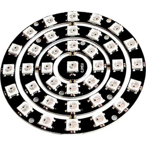 37-Bit WS2812 5050 RGB LED Development Board with Built-in Full-Color Driver