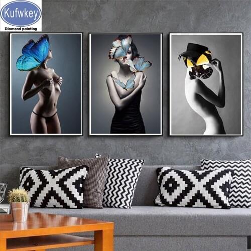 Diy 5d diamond painting sexy women home decoration Diamond Embroidery Mosaic rhinestone 3d Cross Stitch flower girl gift