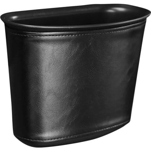 Car Trash Can PU Trash Bin Dustbin Garbage Organizer Holder Small Trash Wastebasket Container for Car, SUV