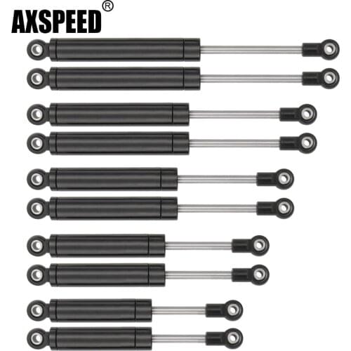 AXSPEED 4PCS/lot 1/10 Scale RC Crawler Car Parts Black 80mm 90mm 100mm 110mm 120mm Metal Shock Absorber for Axial SCX10