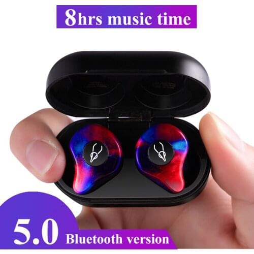 TWS Mini Bluetooth Earphone Wireless Earbuds Cool Pattern Stereo In Ear Bluetooth 5.0 Waterproof Wireless Earbuds Earphone