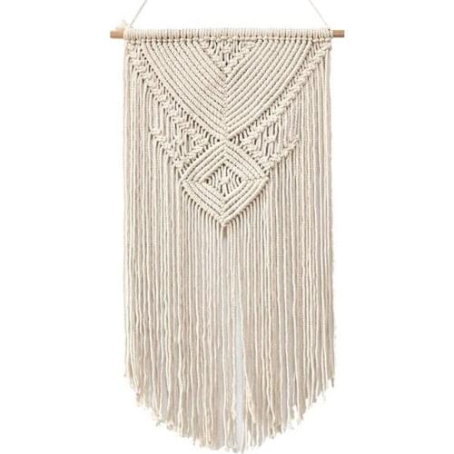 Large Macrame Bohemian Tapestry Wall Hanging Boho Style Geometric Art Handicrafts Woven Tapestry Sofa Background Decor