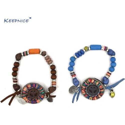 Handmade Bohemia jewelry friendship bracelets tassel charm bracelets Peace Symbol Beads Bracelets