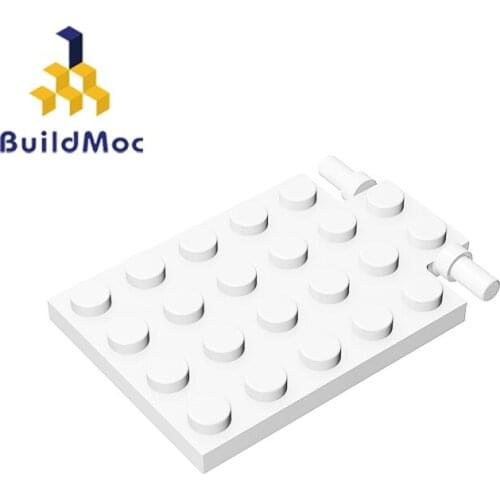 BuildMOC Compatible Assembles Particles 92099 4x6 For Building Blocks Parts DIY LOGO Educational Cre