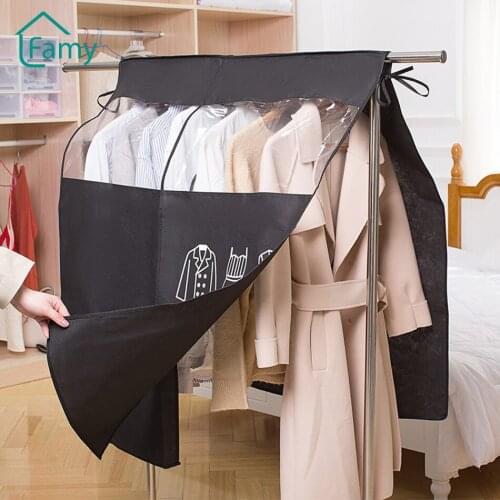 Covers for Clothes Dust Cover Non-woven Fabric Visible Transparent Window Garment Suit Shirt Coat Wardrobe Organizer Storage Bag