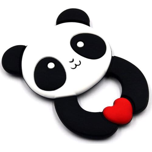 Baby Silicone Teethers Cartoon Panda for Necklaces BPA Free Teether Toy Accessories Nursing DIY