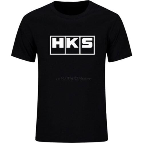 Summer Brand Car Auto HKS T Shirts Men Solid Short Sleeve Tops Tees Man Casual Hip Hop Male Clothing Plus Size Camisetas
