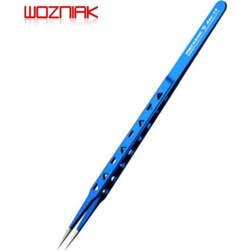 MECHANIC AAC-14 hollow heat-dissipating tweezers, lengthened thickened high hardness tweezers for mobile phone repair tweezer