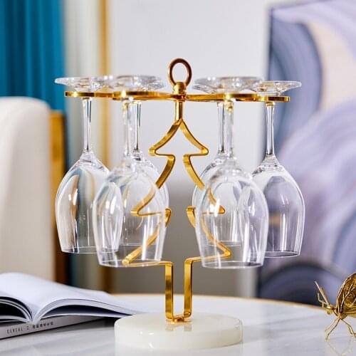 Metal Wine Glass Holder Home Shelf Glass Goblet Storage Rack Home Decoration Desktop Ornaments Wedding Table Top Decoration