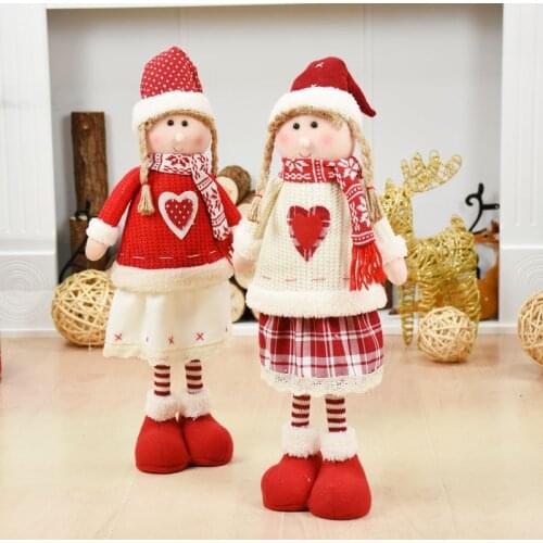 Cute Christmas Girl Doll Christmas Decoration Gift Doll Christmas Tree Ornament 2022 New Year Xmas home decoration accessories
