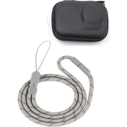 2 in 1 Mini Storage Bag Protective Case Neck Strap lanyard Sling Set For Gopro Hero 8 Black Sports Camera Accessories