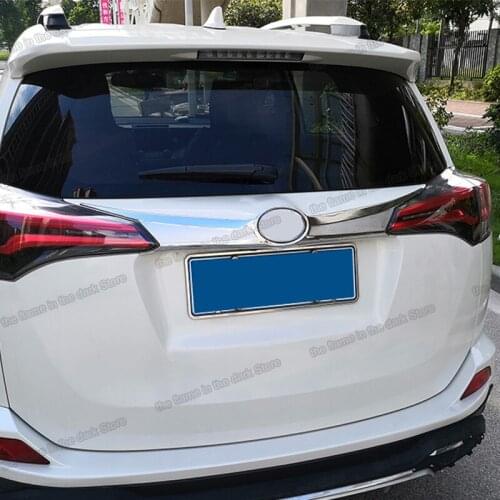 Car Rear Door Logo Cover Trim Tailgate Trunk Decoration Styling for Toyota Rav4 2016 2017 2018 2019 Xa40 Exterior Accessories