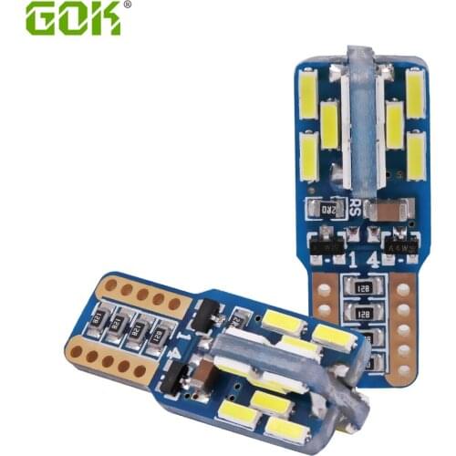 50PCS New Canbus Error Free T10 24led canbus nonpolarity W5W led 4014 t10 24SMD LED Car Auto Wedge Lights Parking Bulb Lamp