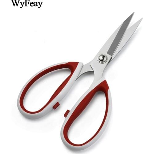 Top Quality Stainless Steel Sewing Scissors Plastic Strong Civilian Shears Cutter Embroidery Scissors Leather Fabric Scissors