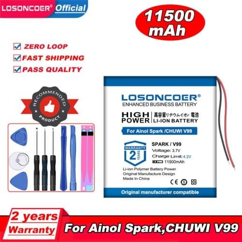 Original LOSONCOER 11500mAh Battery For Ainol Spark,CHUWI V99 9.7" 10.1" Tablet PC