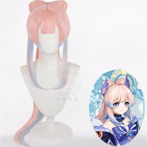 Anime 90cm Game Genshin Impact Cosplay Halloween Kokomi Cosplay Wig Genshin Impact Kokomi Cosplay Long Hair