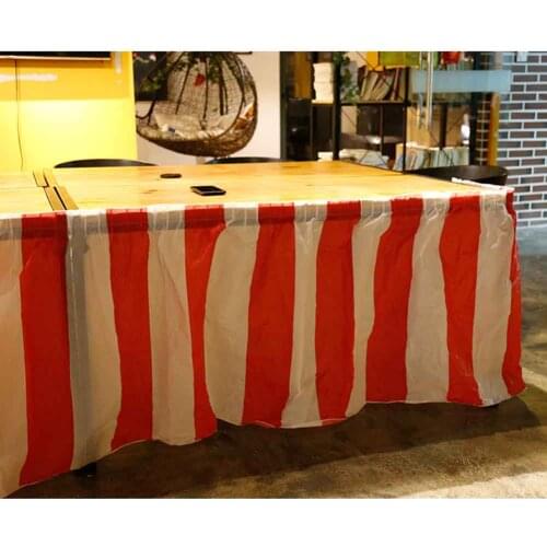 Striped Table Wedding Multifunctionele Home Decoration PVC For Carnival Circus Theme Birthday Party Supplies Table Cloth