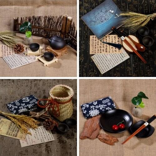 Chinese style photo prop set antique studio background cloth jewelry gourmet retro photography props backgrouonds