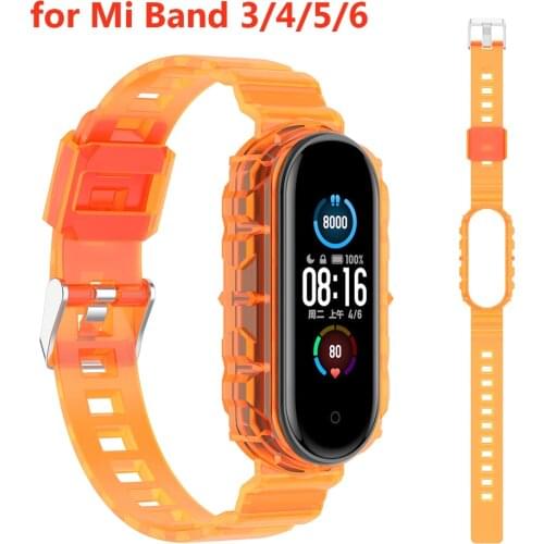 MiBand 6 Strap TPU Crystal Watchband For Xiaomi Mi Band 5 4 3 Wristband Bracelet Replacement for Amazfit Band 5 Correa Bands