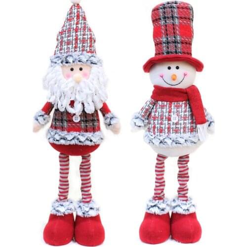 Christmas Plush Doll Santa Claus Figurines Ornament for Christmas Tree Decoration