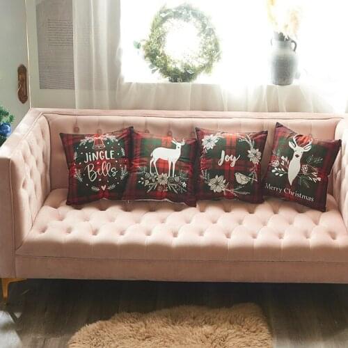 Christmas Holiday Digital Printed Pillowcase without Core Fashion Waist Pillow Long Sofa Set Modern Home Cushion Cover