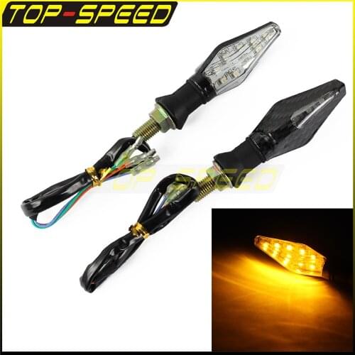 12V 8mm Motorcycle Amber LED Turn Signals Light Motorcycle For Yamaha Kawasaki Suzuki BMW R1200GS F800 S1000XR Universal