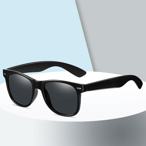 Elbru Fashion Square Frame Sunglasses Rice Nail Decoration Polarized Light Driving Glasses Men and Women Sunglasses UV400