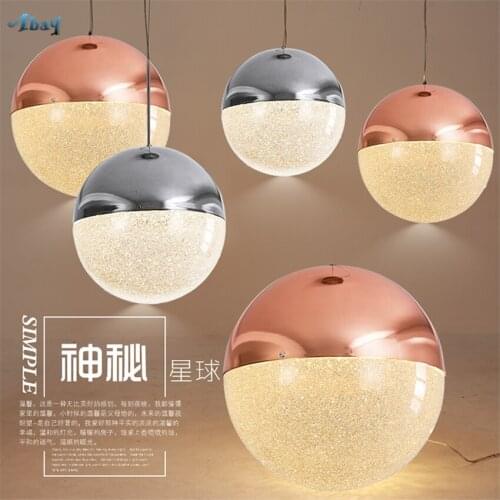 Modern Luxury Crystal Planet Pendant Lights Staircase Dining Room Bedroom Living Flashing Hanging Lamps Acrylic Decor Fixtures