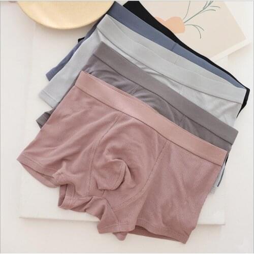 2021 New 5PCS/LOT Men Boxer Shorts Men Underwear Male Underpants Comfortable Soft Cotton Boxershorts Breathable Panties