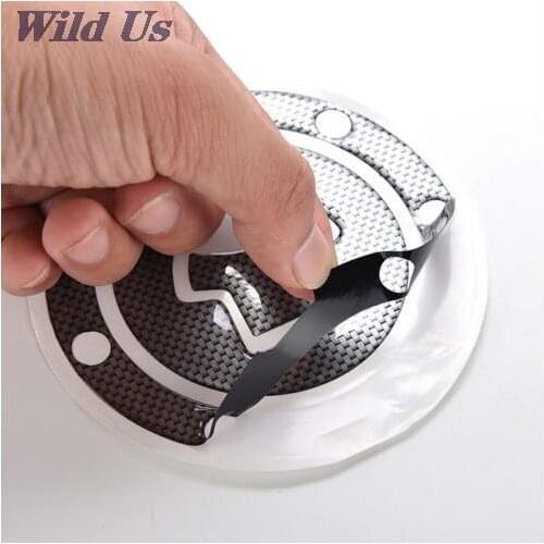 Universal Carbon Fiber Motorcycle Oil Gas Tank Protector Pad Decal Stickers