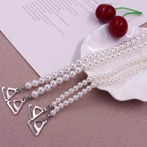 Pearls Shoulder Straps Adjustable Underwear Chains Fashion Invisible Bra Straps for Bridal Wedding Sex Chain Bra Accessories