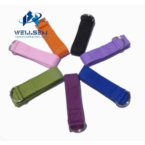 Women Yoga Stretch Strap D-Ring Belt Fitness Exercise Gym Rope Figure Waist Leg Resistance Fitness Band