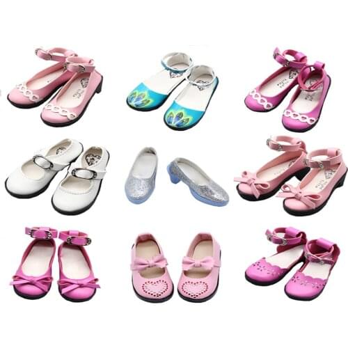 1Pair 7.8cm Fashion PU Leather Shoes for 1/3 BJD Doll and 16Inch BJD SD Doll Shoes Accessories Toys